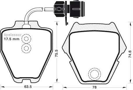 Triscan P0652312 - Тормозные колодки, дисковые, комплект autospares.lv