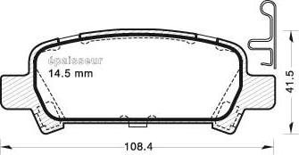 MGA 629 - Тормозные колодки, дисковые, комплект autospares.lv