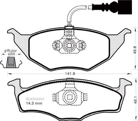 MGA 624 - Тормозные колодки, дисковые, комплект autospares.lv