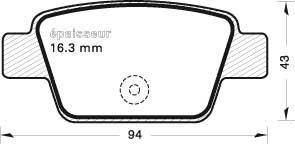 MGA 674 - Тормозные колодки, дисковые, комплект autospares.lv