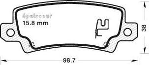 MGA 676 - Тормозные колодки, дисковые, комплект autospares.lv