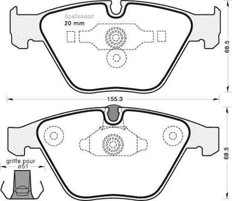 MGA 672 - Тормозные колодки, дисковые, комплект autospares.lv