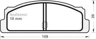 MGA 04 - Тормозные колодки, дисковые, комплект autospares.lv