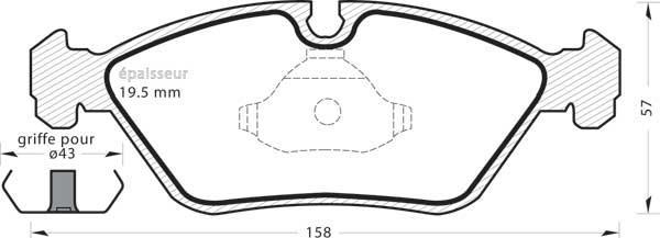 MGA 195 - Тормозные колодки, дисковые, комплект autospares.lv