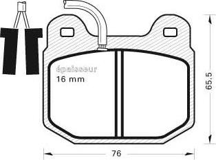 TRIPLE FIVE ABP3341 - Тормозные колодки, дисковые, комплект autospares.lv