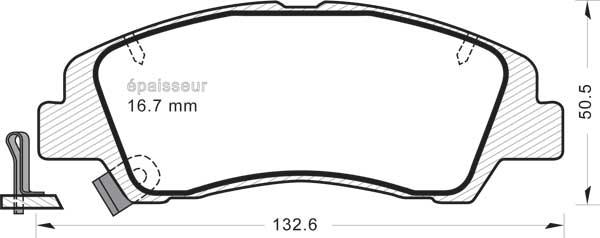 MGA 1414 - Тормозные колодки, дисковые, комплект autospares.lv