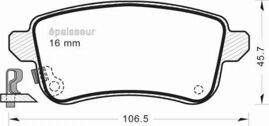 MGA 1416 - Тормозные колодки, дисковые, комплект autospares.lv