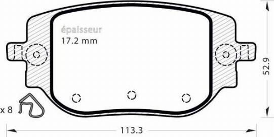 MGA 1410 - Тормозные колодки, дисковые, комплект autospares.lv