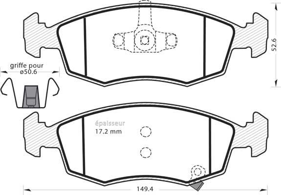 MGA 1413 - Тормозные колодки, дисковые, комплект autospares.lv