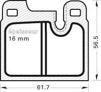 Nipparts 361AR05 - Тормозные колодки, дисковые, комплект autospares.lv