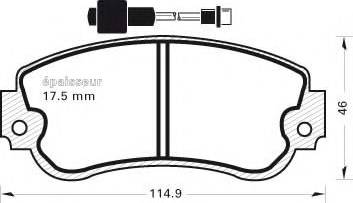 MGA 147 - Тормозные колодки, дисковые, комплект autospares.lv