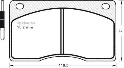 MGA 155 - Тормозные колодки, дисковые, комплект autospares.lv