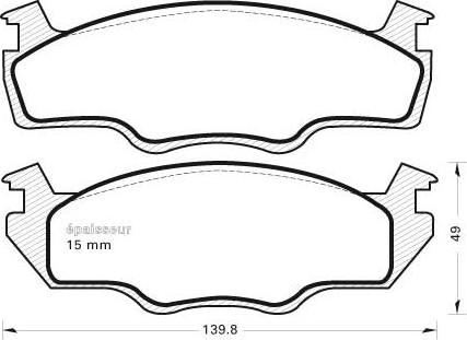 MGA 153 - Тормозные колодки, дисковые, комплект autospares.lv