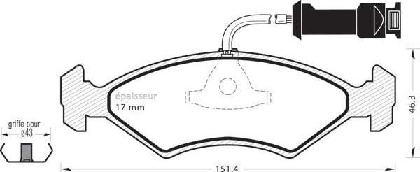 MGA 157 - Тормозные колодки, дисковые, комплект autospares.lv