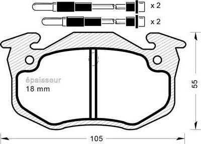 MGA 164 - Тормозные колодки, дисковые, комплект autospares.lv