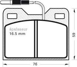 HELLA T0426 - Тормозные колодки, дисковые, комплект autospares.lv