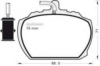 MGA 168 - Тормозные колодки, дисковые, комплект autospares.lv