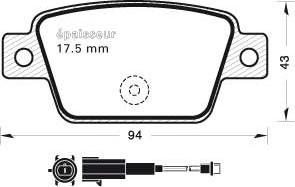 MGA 1094 - Тормозные колодки, дисковые, комплект autospares.lv