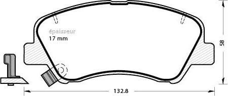 MGA 1095 - Тормозные колодки, дисковые, комплект autospares.lv