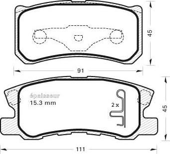 Klaxcar France 24525z - Тормозные колодки, дисковые, комплект autospares.lv