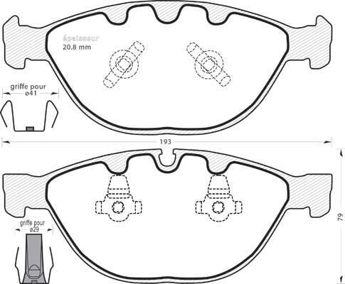 MGA 1097 - Тормозные колодки, дисковые, комплект autospares.lv