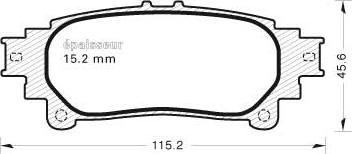 MGA 1048 - Тормозные колодки, дисковые, комплект autospares.lv