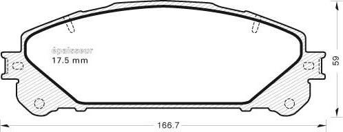 MGA 1047 - Тормозные колодки, дисковые, комплект autospares.lv