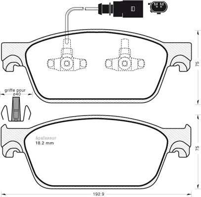 Triscan 92-P2462301 - Тормозные колодки, дисковые, комплект autospares.lv