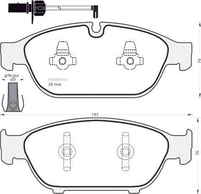 MGA 1053 - Тормозные колодки, дисковые, комплект autospares.lv