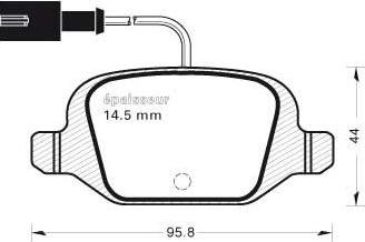 MGA 1057 - Тормозные колодки, дисковые, комплект autospares.lv