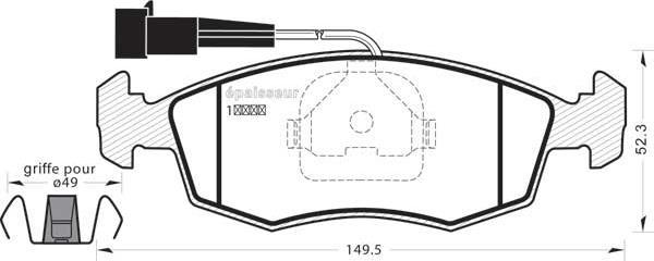 MGA 1065 - Тормозные колодки, дисковые, комплект autospares.lv