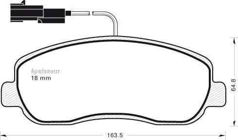 Japanparts PA156MK - Тормозные колодки, дисковые, комплект autospares.lv