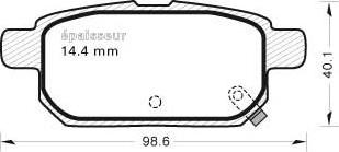 MGA 1068 - Тормозные колодки, дисковые, комплект autospares.lv