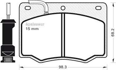 Woking 164300 - Тормозные колодки, дисковые, комплект autospares.lv