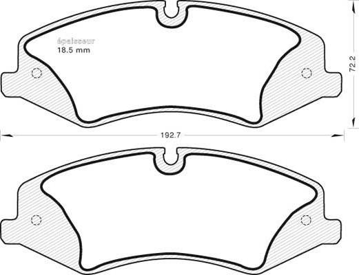 MGA 1009 - Тормозные колодки, дисковые, комплект autospares.lv