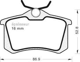 MGA 1007 - Тормозные колодки, дисковые, комплект autospares.lv