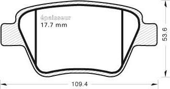 MGA 1015 - Тормозные колодки, дисковые, комплект autospares.lv