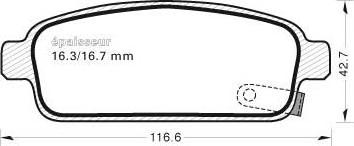 MGA 1010 - Тормозные колодки, дисковые, комплект autospares.lv