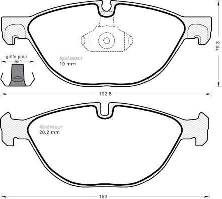 MGA 1011 - Тормозные колодки, дисковые, комплект autospares.lv