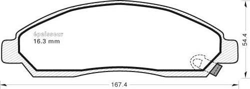 MGA 1018 - Тормозные колодки, дисковые, комплект autospares.lv