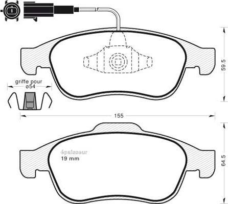 MGA 1013 - Тормозные колодки, дисковые, комплект autospares.lv