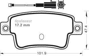 MGA 1012 - Тормозные колодки, дисковые, комплект autospares.lv