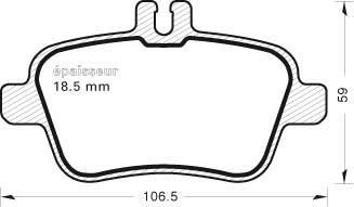 MGA 1085 - Тормозные колодки, дисковые, комплект autospares.lv