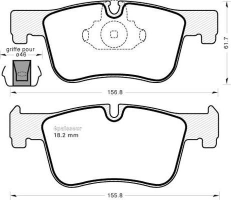 ISOTECH IBP1149 - Тормозные колодки, дисковые, комплект autospares.lv