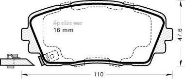 MGA 1088 - Тормозные колодки, дисковые, комплект autospares.lv