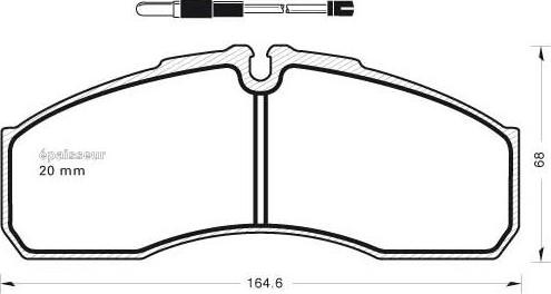 MGA 1036 - Тормозные колодки, дисковые, комплект autospares.lv