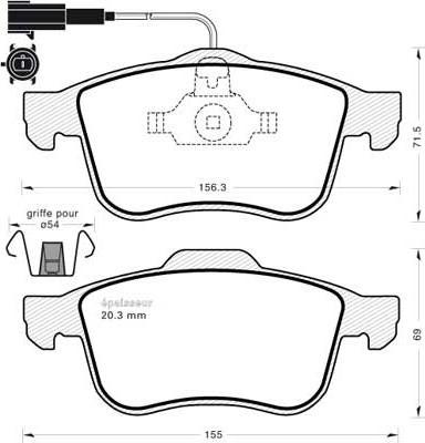 Magneti Marelli 363700202010 - Тормозные колодки, дисковые, комплект autospares.lv