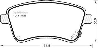 MGA 1032 - Тормозные колодки, дисковые, комплект autospares.lv