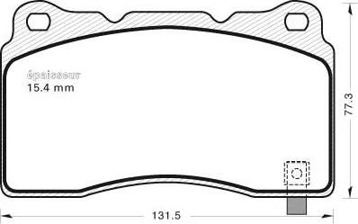 MGA 1037 - Тормозные колодки, дисковые, комплект autospares.lv