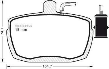 MGA 103 - Тормозные колодки, дисковые, комплект autospares.lv